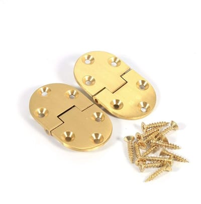 Dailygoods- Butler Scharnier 90 Graden - 2Pcs - Messing - Opvouwbare Tafel Scharnier - Max. Gewicht 25kg - Inclusief Schroeven
