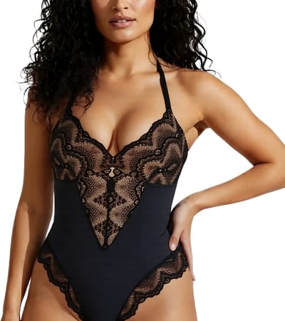 Lingerie Body - Juliette - Corrigerend - Maat S - Zwart - Shapetape - Lingerie met Kant - Lingerie Setje Vrouwen - Sexy Lingerie - String - Lingerie Erotisch - Dames Body