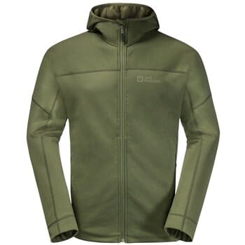 Jack Wolfskin Hirschberg Hooded FZ M 1710881-4129, Mannen, Groen, Fleece, maat: XXL