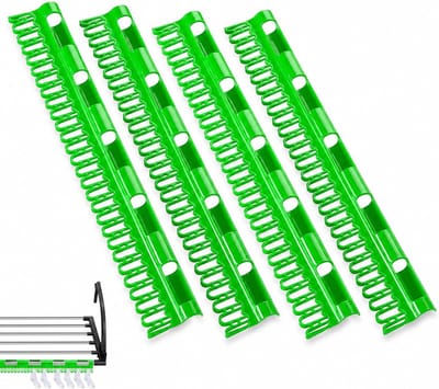 SnelShoppen - 4 Stuks Sokhouders Droogrek Groen - Duurzaam Plastic - Handig voor Sokken, Ondergoed en Kleine Kledingstukken - 32x5 cm - Perfect voor T