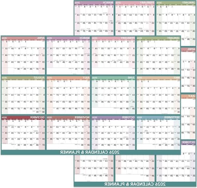 Wandkalender 2025 - Jaarkalender Droog Uitwisbaar - Planning Thuis Kantoor - Omkeerbaar Dubbelzijdig - 48 x 32 Inch - Veelkleurig