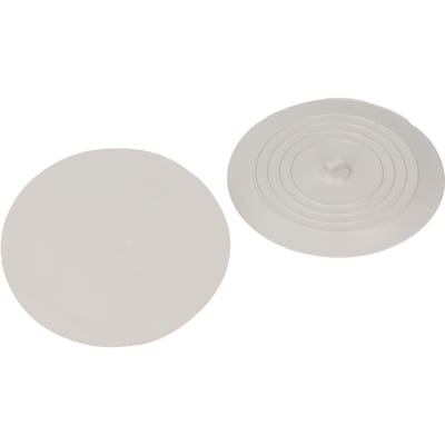 2 pièces Bouchon de vidange de baignoire Bouchon à cheveux Ajustement universel Prévenir les fuites Aspiration plate Bonde de douche pour baignoire white