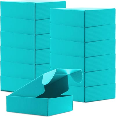 Kartonnen dozen verzenddozen, 15 stuks recyclebare golfkartonnen doos, kleine verzendopslag, geschenkdozen voor verzending, verzending, geschenkverpakking, 15 x 15 x 5 cm (blauw)