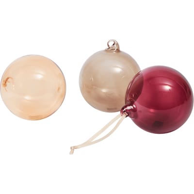 Ferm Living Glazen Baulbes kerstballen - roseate opaque - L