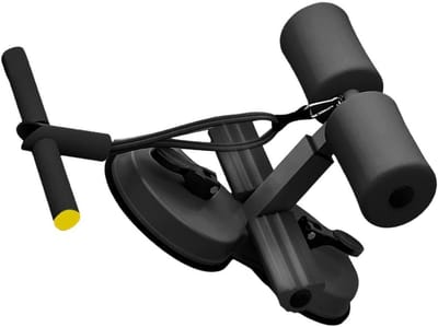 Buikspiertrainer met zuignap - Fitness apparaat - Buikspieren trainen - Dubbele zuignap stabiliteit - 27 cm zuignap - Zwart