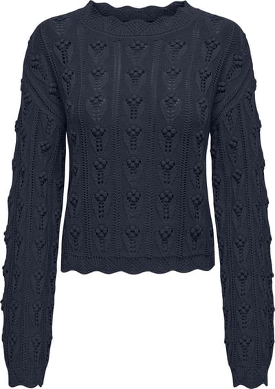 Jacqueline de Yong Trui Jdymarie L/s O-neck Dot Pullover Kn 15343843 Total Eclipse Dames Maat - XL