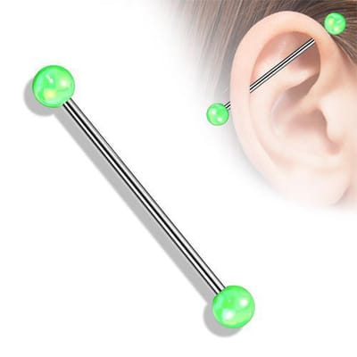 Industrial piercing parel - groen - LMPiercings