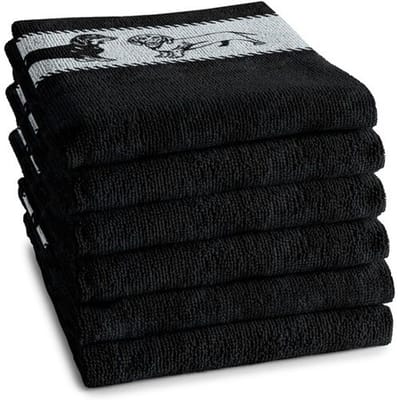 DDDDD Keukendoek Saar Zwart - 6 stuks