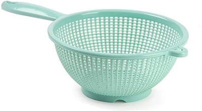 Plasticforte Keuken vergiet/zeef - kunststof - D24 x H11 cm - mintgroen