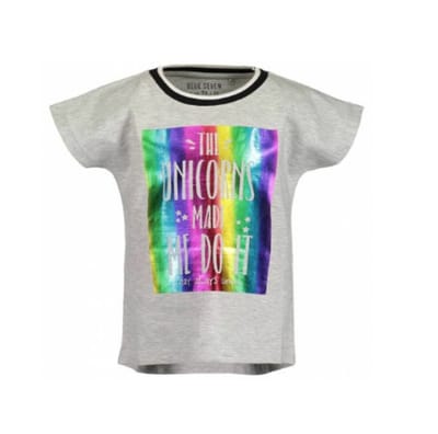 Shirt unicorn grijs maat 92