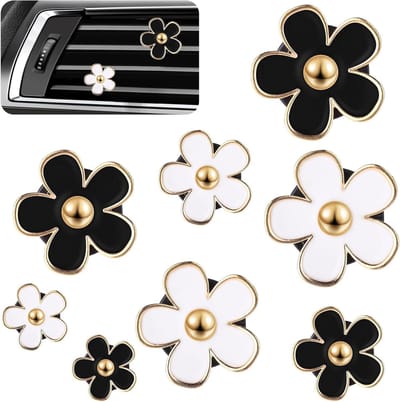 Madeliefjes Bloem Auto Luchtverfrisser Clip - Interieur Decoratie - Aromatherapie Accessoires voor Auto - Ontspannende Geur voor Vrouwen.