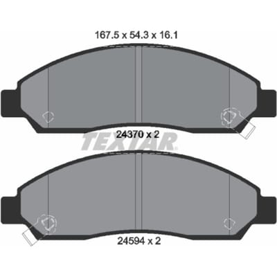 Remblokset TEXTAR 2437001, voor