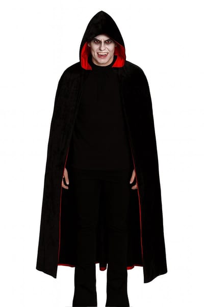 Partychimp Dracula Cape Rode Cape Vampier Kostuum Halloween Kostuum Volwassenen Halloween Kostuum Dames Heren Dracula Kostuum Magere Hein Grim Reaper Kostuum Verkleedkleren Volwassenen - Rood/Zwart - One Size - Schmink/Masker Niet Inbegrepen