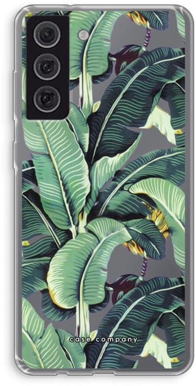 Hoesje geschikt voor Samsung Galaxy S21 FE hoesje - Bananenbladeren - Soft Cover Telefoonhoesje - Bescherming aan alle Kanten en Schermrand