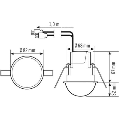 ESYLUX Compact Express bewegingsschakelaar (compleet) - EP10510700 - E36BC