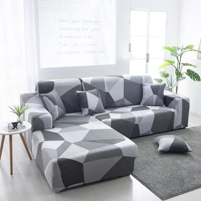 L-vormige hoekbankhoes elastisch voor woonkamer bedrukte hoes voor bankhoezen stretch 1 /2 /3 /4 zits 1pc 3-seat 190-230cm