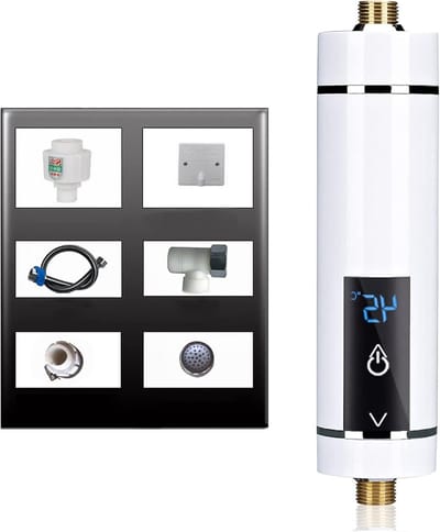Doorstroomboiler - Directe Verwarming - Direct Warm Water - Automatische Constante Temperatuur - 5500 Watt - Wit