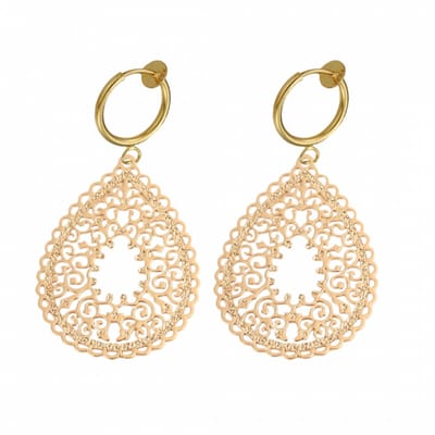 Klem oorbellen - goudkleurig- geen gaatje- Charme Bijoux
