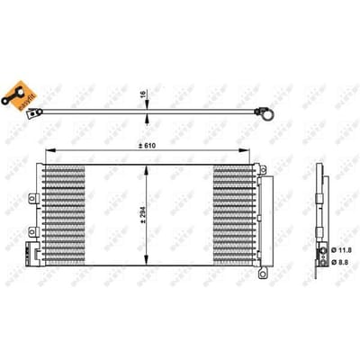 Condensor, airconditioning NRF 350332