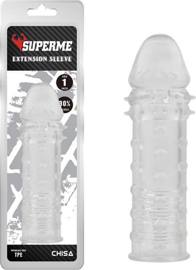 SuperMe - Extra Texture - Penis Sleeve - Transparant