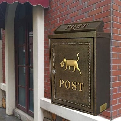 Brievenbus Kooistijl - Wandbrievenbus Postbus - Veilig Post Ontvangen - Roestbestendig Aluminium - Standaard Maat - Zwart