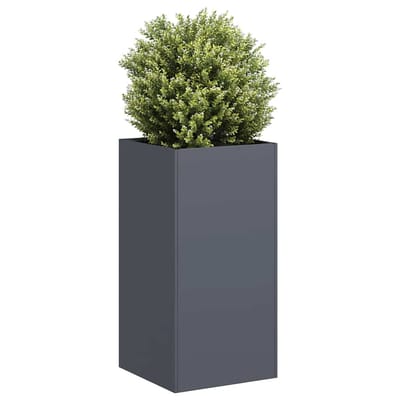 vidaXL - Plantenbak - 40x40x80 - cm - koudgewalst - staal - antracietkleurig