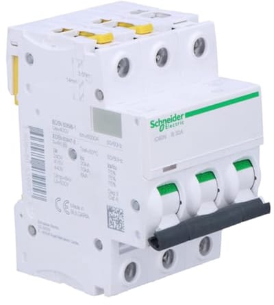 Stroomonderbreker 3-polig 40A B-karakteristiek | 6kA | Acti 9 iC60N