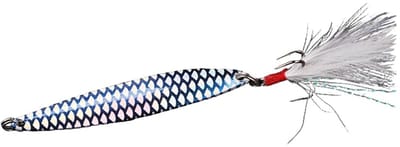 Dailygoods- Vislokmiddelen 2 Stuks - Lepelvormig Kunstaas - 20 g - 9 cm - Pailletten - Haken en Veren
