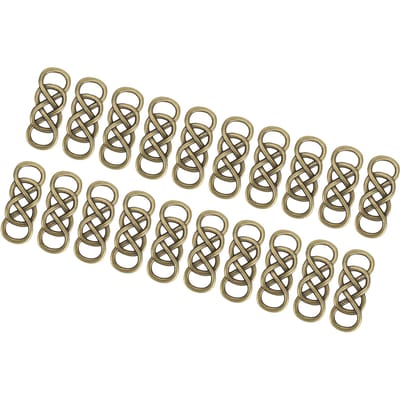 20pcs Fournitures d'Artisanat en Alliage DIY Collier Bracelet Bijoux Conclusions Accessoire de Fabrication Cadeau beige