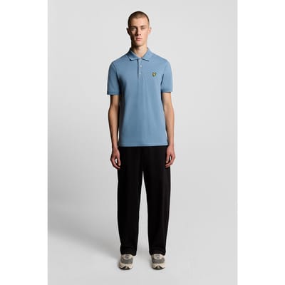 Lyle & Scott Plain Polo Shirt Ocean Sky Maat: S | Poloshirts Outlet | Heren | Blauw