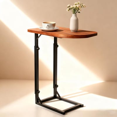 C-vormige bijzettafel voor bank en bed - Smalle salontafel als nachtkastje