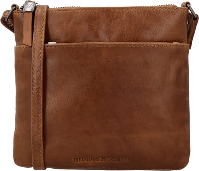 Hide & Stitches Porto Schoudertas - Crossbody - Leer - Ritsvakken - Leren Dames Tas - Bruin