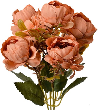 Clayre & Eef Kunstbloem 34 cm Oranje Kunststof