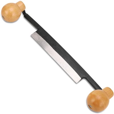 Dailygoods- Tekenmes 12 Inch - Dubbele Handgreep - Antislip Hout - Trekscheermes - Handgereedschap - Gemakkelijk Vast te Pakken - Houtsnijmes