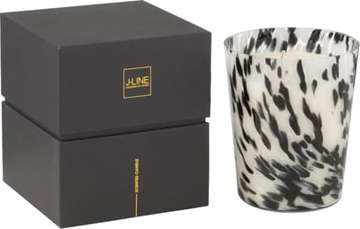 J-Line geurkaars Noa - Stone & Rock - zwart/wit - medium - 68U