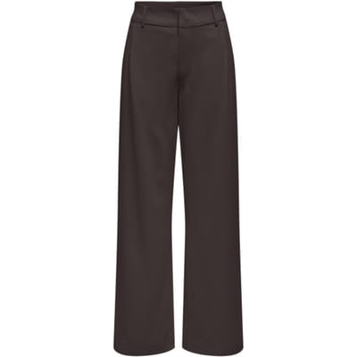 Jacqueline de Yong bruine dames broek   Straight fit   Steekzakken   Knoop- en ritssluiting   Duurzaam   Regular waist Bruin XS/32