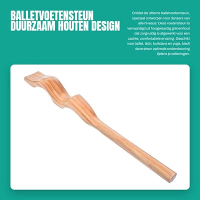 Dailygoods- Balletvoetensteun Duurzaam Grenenhout - Voetensteun voor Dansers - Geschikt voor Ballet/Yoga - Lichtgewicht en Opvouwbaar - Gemakkelijk mee te nemen
