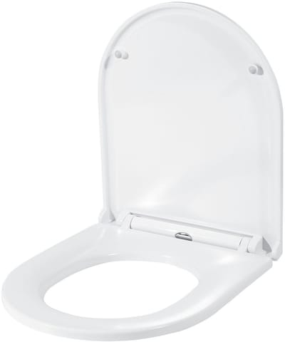 D-vormige Toiletbril - Voor badkamer - Soft-close en snelontgrendelingsfunctie - UF Duroplast - Wit