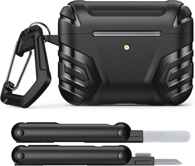 Volledige Beschermhoes voor AirPods Pro 3 (2025) van TPU, Inclusief Schoonmaaktool en Sleutelhanger, Stijlvolle en Duurzame Accessoire