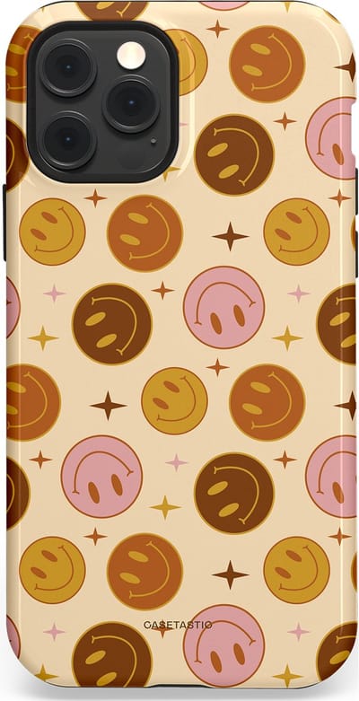Casetastic Hoesje Geschikt voor Apple iPhone 12/12 Pro Magsafe - Stijlvolle Beschermende Duo-layer Case - Geluk