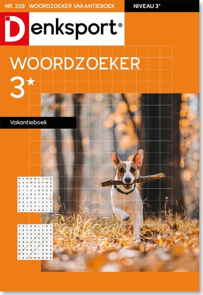 Denksport Puzzelboek Woordzoeker 3* vakantieboek, editie 339
