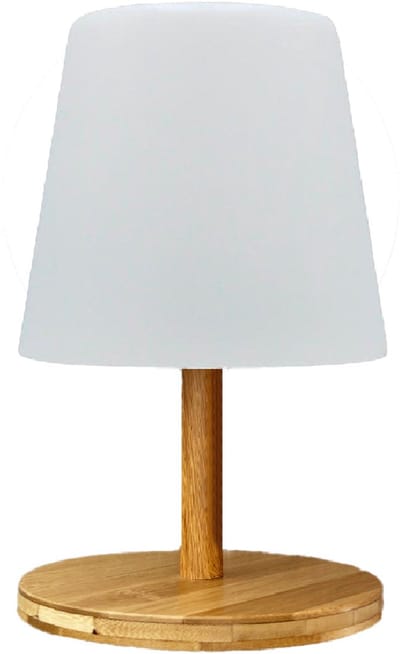 Draadloze tafellamp H25CM WOOD