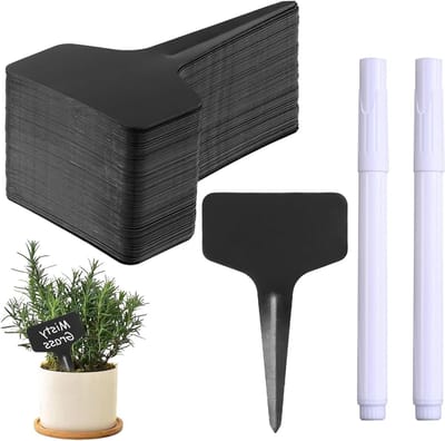 Weerbestendige Plant Labels van Plastic voor Buiten – 6x10cm Tuinplaten met Schrijfbare Labels en Pen – Ideaal voor Kruiden en Planten Identificatie