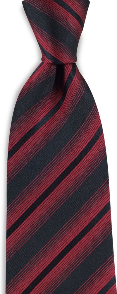 We Love Ties - Stropdassen - Stropdas Fading Stripe - zwart / rood