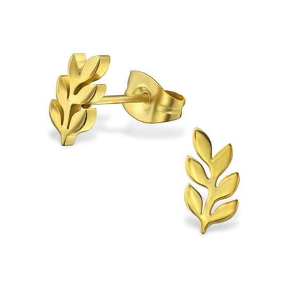 Amanto Oorbellen Chaim Gold - 316L Staal - Twijg - 5x10mm