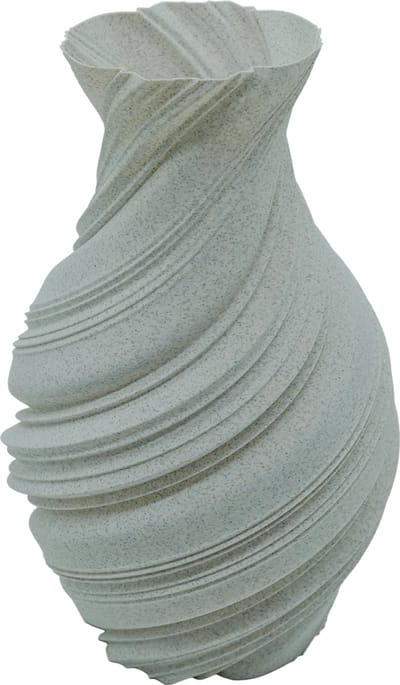 Flowy Japandi vaas - Decoratieve vaas - Marmerlook - 3d geprinte vaas – geschikt voor droogbloemen - 25CM