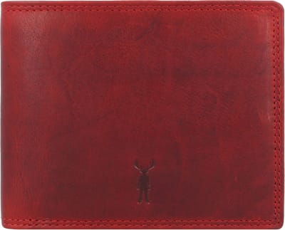 Jack Kinsky Risör Portemonnee RFID-bescherming Leer 13 cm - Jongens - Horizontaal - rot