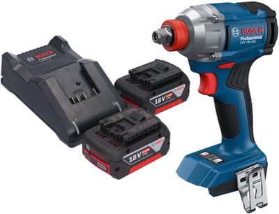 Bosch GDX 18V-285 Professional accu-slagschroevendraaier 18 V 285 Nm 1/4'' borstelloos + 2x accu 5,0 Ah + oplader