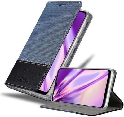 Cadorabo Hoesje geschikt voor Xiaomi Mi CC9 in DONKERBLAUW ZWART - Beschermhoes met magnetische sluiting, standfunctie en kaartvakje Book Case Cover Etui