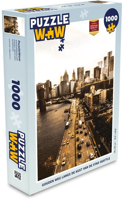 Puzzel Goud - Seattle - Weg - Legpuzzel - Puzzel 1000 stukjes volwassenen